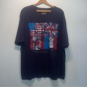 D-Day Landing Beaches T-Shirt Mens XXL Blue Military Veteran Short Sleeve WW2